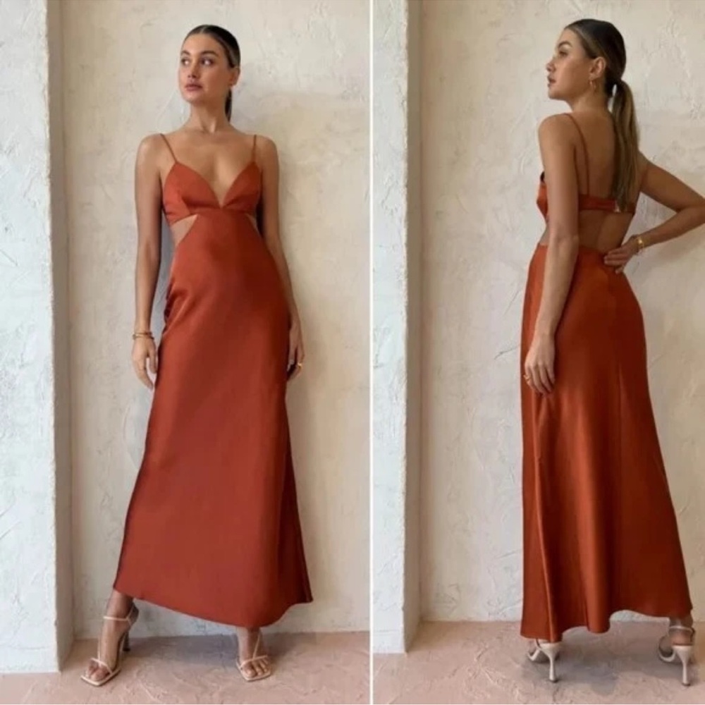 Significant Other Jacey Cutout Dress in Clay Anthropologie size US 10 NEW $248